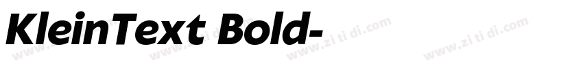 KleinText Bold字体转换